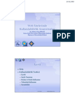 Web Sitelerinde Kullanılabilirlik Araştırmaları