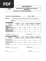 Air University: Department of Electrical and Computer Engineering LAB TITLE:: 09:: Advance Programming