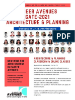 INDIA'S NO.1 COACHING FOR GATE Architecture & Planning