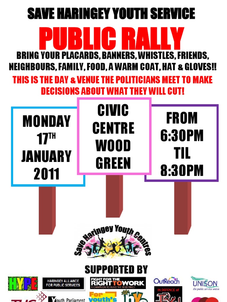 Save Haringey Youth Service Rally | PDF