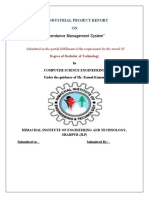 An Industrial Project Report ON: "Attendance Management System"