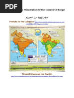 Subject of The Presentation: British Takeover of Bengal: Prelude To The Conquest