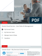 User Roles & Management: Oracle Cloud Service