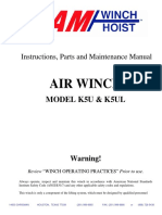 Air Winch: Instructions, Parts and Maintenance Manual