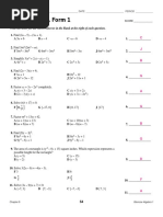 Chapter 8 Test, Form 1: Write The Letter For The Correct Answer in The Blank at The Right of Each Question