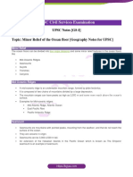 Minor Relief of The Ocean Floor Geography Notes For UPSC