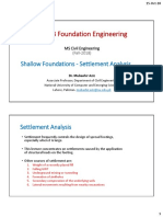 Shallow Foundations - Settlement