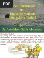 Tunnel Construction and Tunneling Methods Pipe Jacking Method by Dr. Azealdeen Salih Al-Jawadi