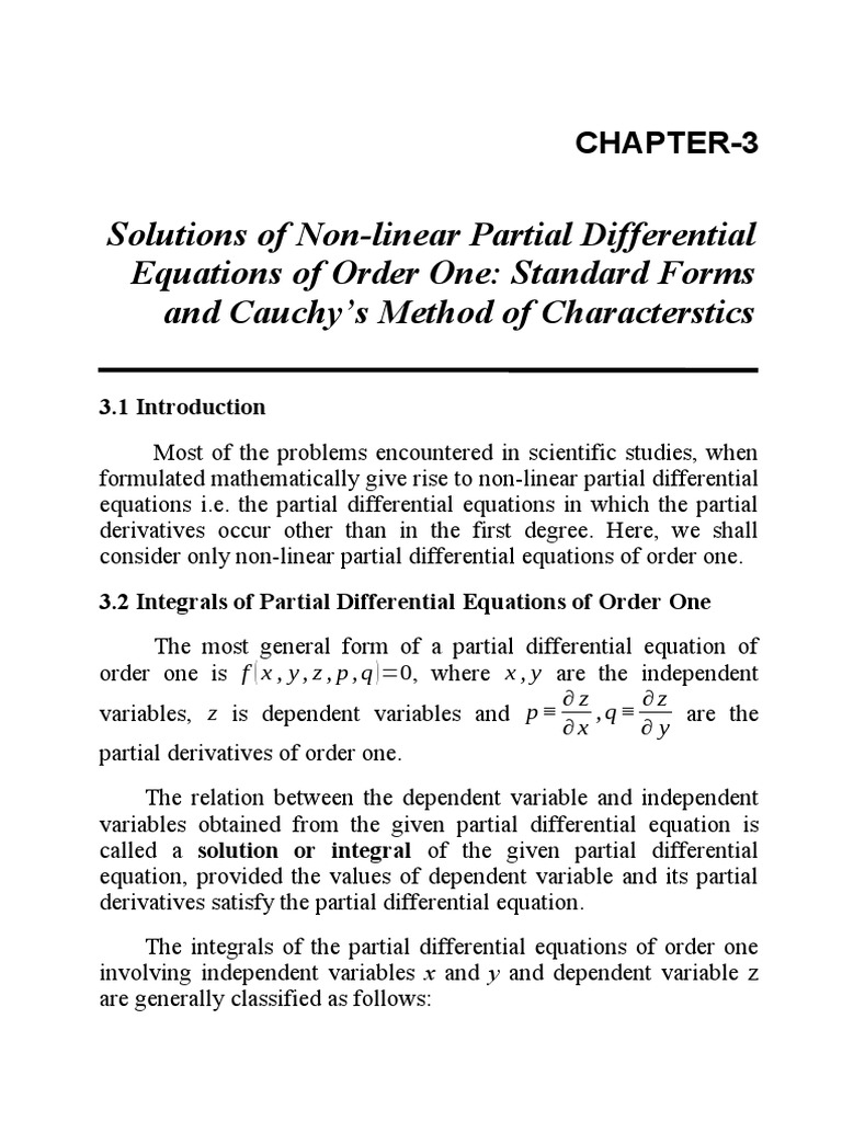 Solutions Of Non Linear Partial Differential Eq V Good Pdf Partial Differential Equation Equations