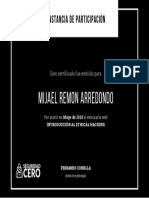 Mijael Remon Arredondo: Constancia de Participación