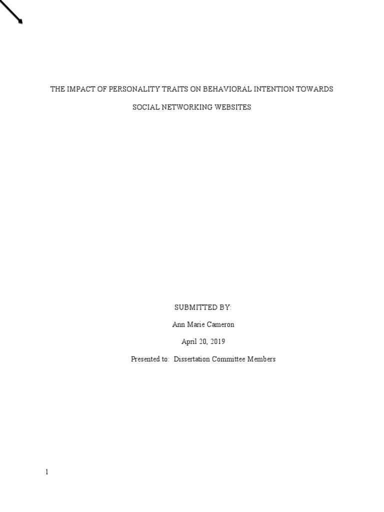 Personality Traits and Social Media Intentions | PDF | Social Media ...