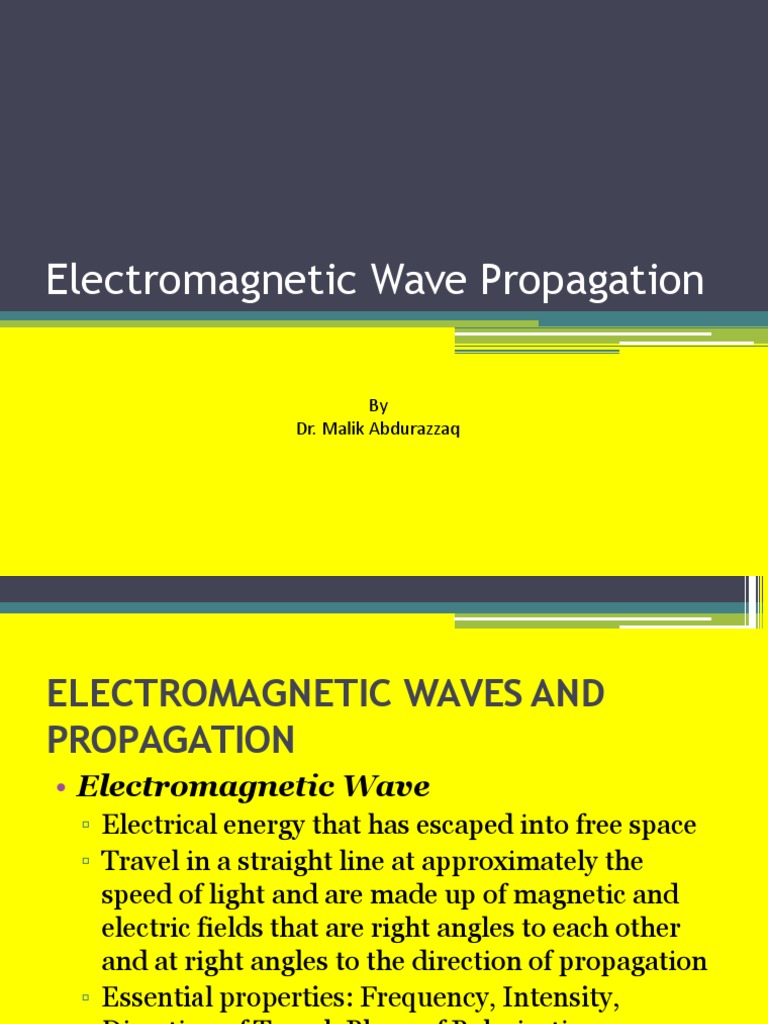 Electromagnetic Wave Propagation Overview | PDF | Radio Propagation ...