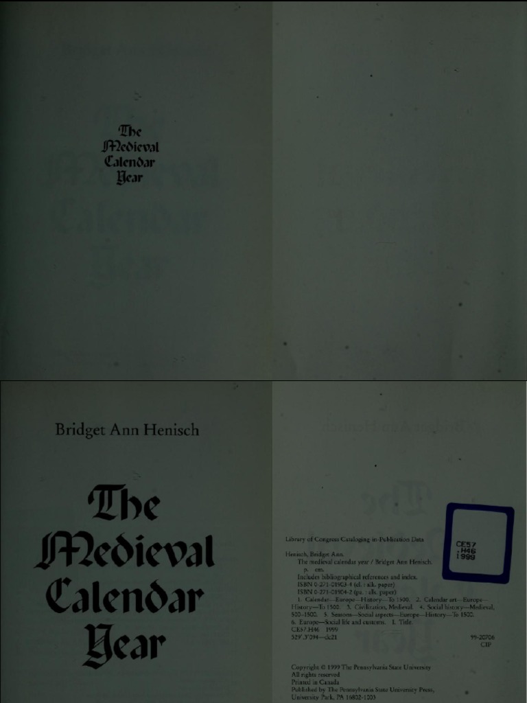 The Medieval Calendar Year PDF