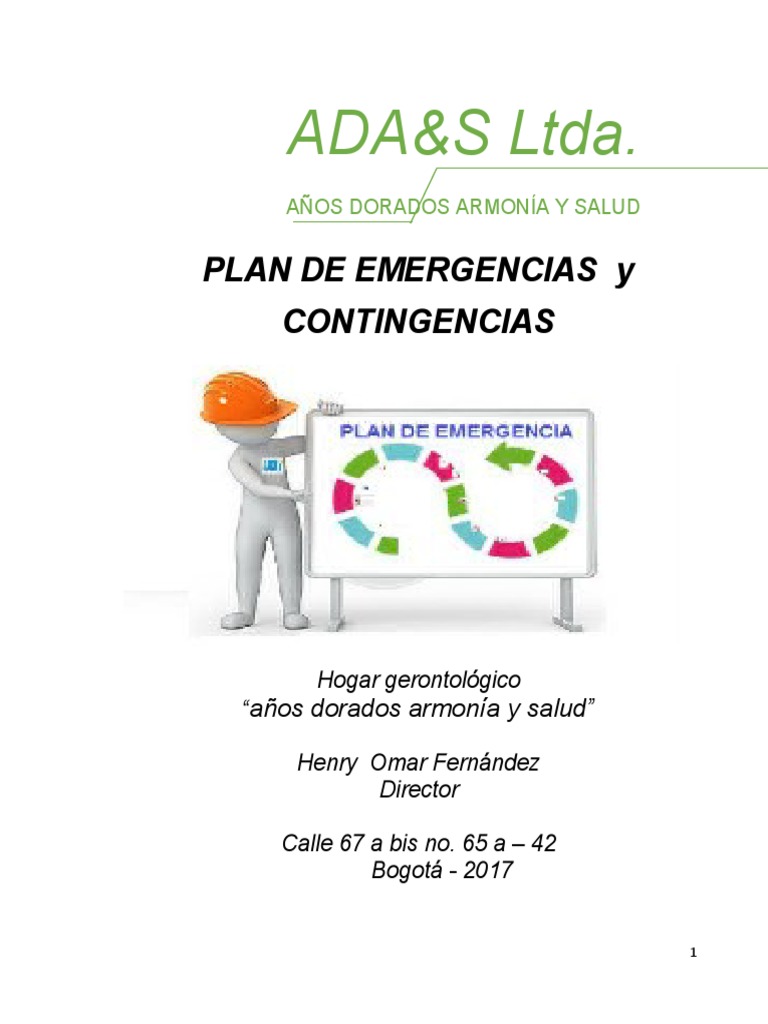 Plan de Emergencias Hogar Geriátrico | PDF | Temblores | Primeros auxilios