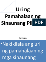 Uri NG Pamahalaan NG Sinaunang Pilipino