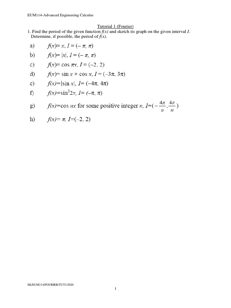 Fourier Series Expansion Tutorial | PDF | Fourier Series ...