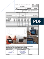 Registro de Medición de Espesor de Pared: Descripción Del Area Evaluada