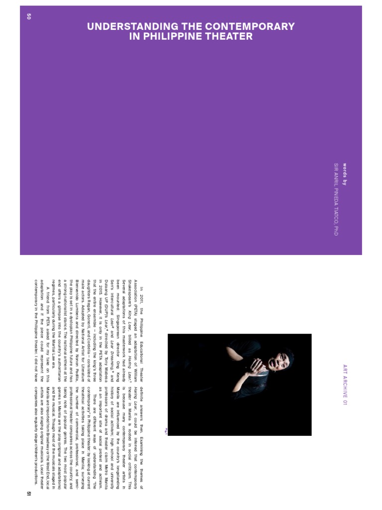 Haring Lear: Philippine Theater Today | PDF | King Lear | Philippines