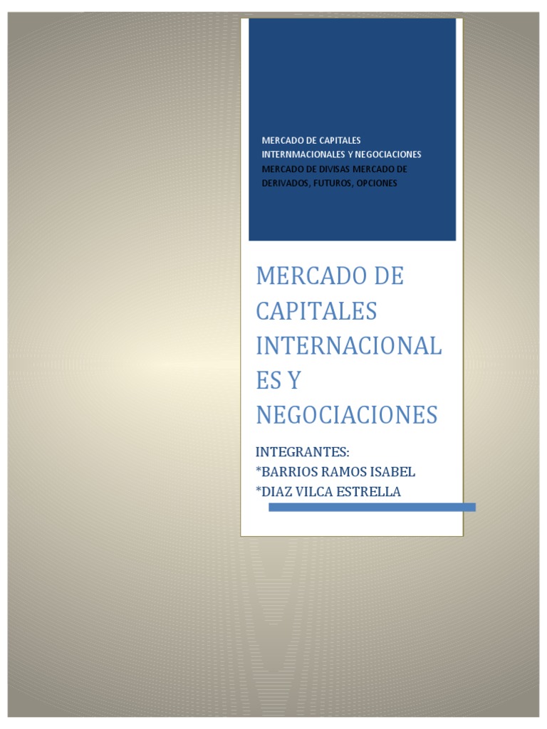 Mercado de Capitales Internacionales y Negociaciones | PDF | Mercado de ...