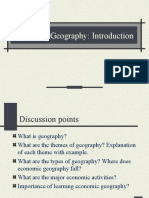 Economic Geography: Introduction