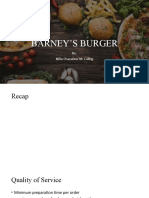 Barney'S Burger: By: Niña Chayanne M. Caling