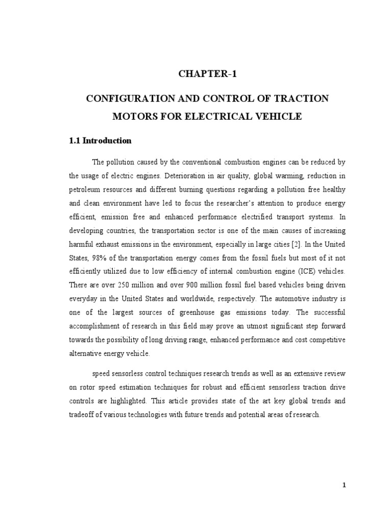 Traction Motor Control for Electric Vehicles | PDF | Hybrid Vehicle ...