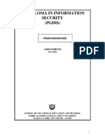 Assignment For PG Diploma in Information Security - PGDIS - Jan - 2020 PDF