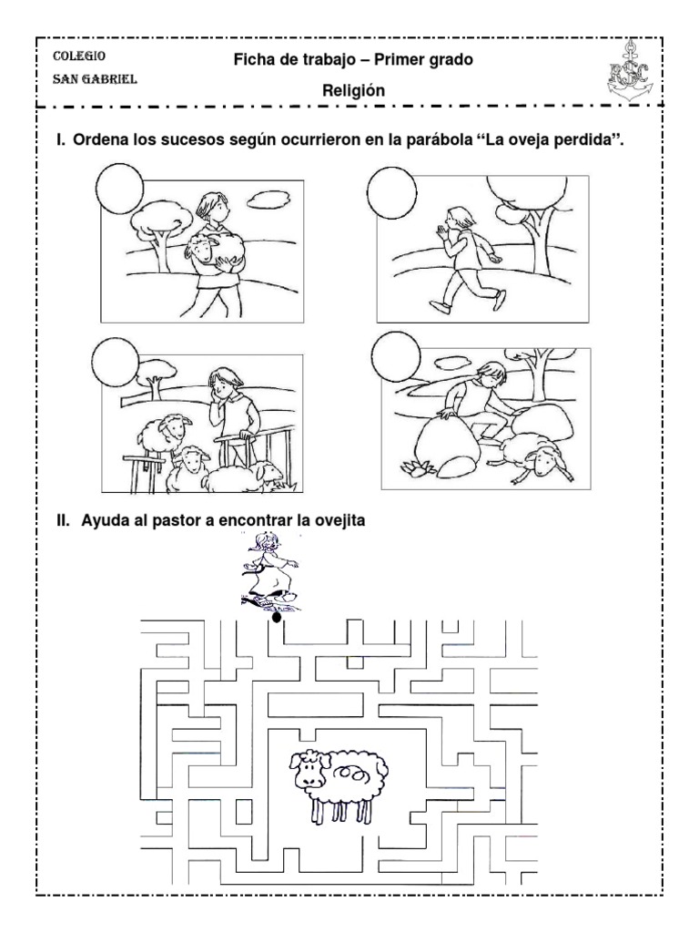 Jesús Nos Enseña Por Medio de Parábolas La Oveja Perdida PDF