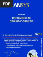 non linear analysis in ansys