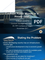 3.1 - Public Money, Private Deals - Public Sector Financing Trends - Gautrain - William Dachs