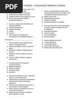 EXERCÍCIOS DE FIXAÇÃO - CONJURAÇÃO MINEIRA E BAIANA