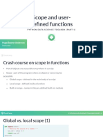 Scope and User-De Ned Functions: Hugo Bowne-Anderson