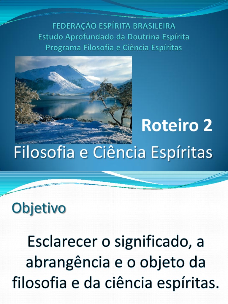 Roteiro 2 Filosofia e Ciencia Espirita | PDF | Espiritismo | Física