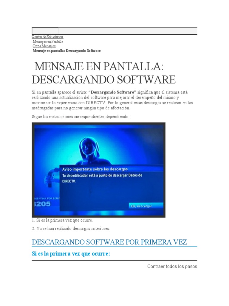 Actualización de Software en DIRECTV | PDF | Software | Electrónica