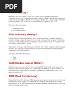 What is Memory