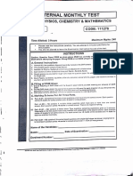 Fiitjee CM Test 2 PDF