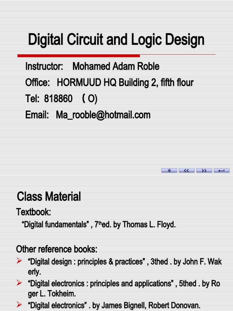 Digital Circuit Design Course Guide | PDF