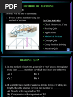 Lecture 12 Truss Method of Section PDF