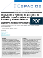 Innovación y Modelos de Gerencia