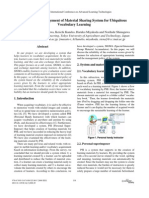 Design and Management of Material Sharing System For Ubiquitous Vocabulary Learning