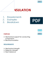 Solid Insulation: 1. Requirements 2. Examples 3. Breakdown