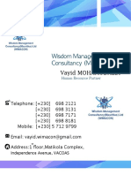 Wisdom Management Consultancy (Mauritius) LTD: Vayid Mohamudally