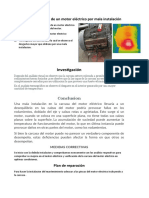 Fallo de Una Carcasa de Un Motor Electrico