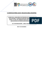 Contratación de personal CAS para la Jornada Escolar Completa en colegios de Pachitea