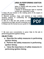 Safety Measures in Performing Ignition Timing