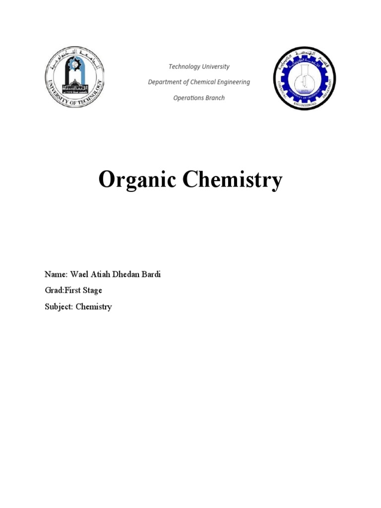 Organic Chemistry 1 | PDF | Reactivity (Chemistry) | Organic Chemistry