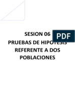 SESION 06 - PRUEBAS DE HIPOTESIS REFERENTE A DOS POBLACIONES