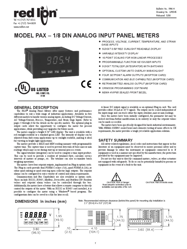 Pax (P, T, Etc..) | PDF | Relay | Analog To Digital Converter