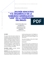 La Sociología Educativa Y El Desarrollo de La Habilidad Generalizada "Leer" en La Enseñanza Del Inglés