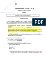 Comunicación y Argumentación - Consigna